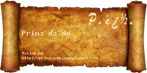 Prinz Éda névjegykártya